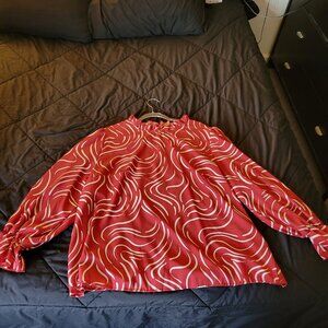 Red, Orange and Blue Ruffle Blouses